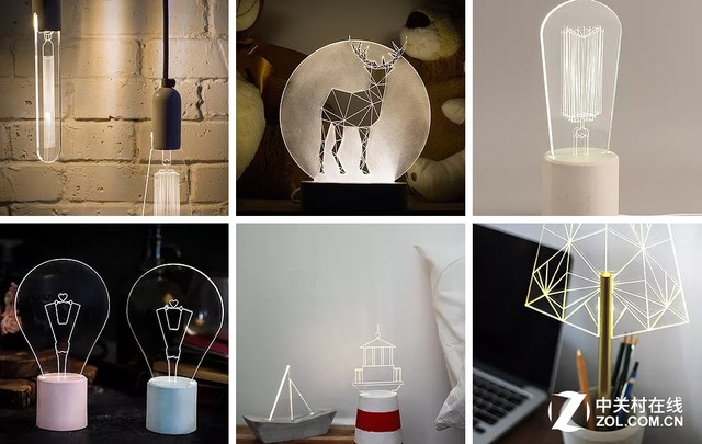 荣事达智能照明▏制作成各种形状的扁平化LED灯