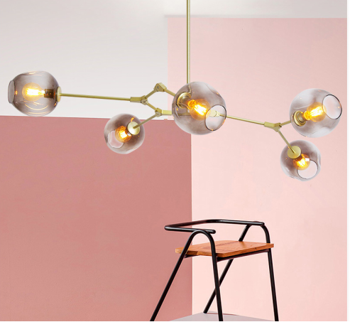 荣事达家居照明—复古工业风玻璃球吊灯