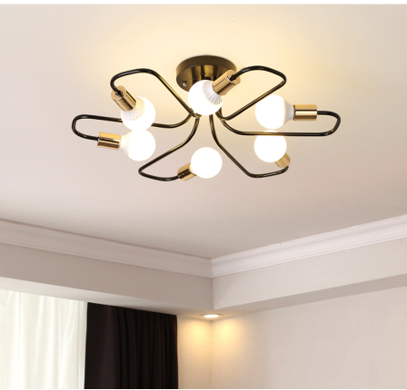 荣事达家居照明—北欧风五角铁艺吊灯